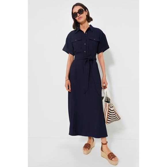 TUCKERNUCK Navy Lucienne Maxi Dress NWT Size Large - Picture 2 of 9